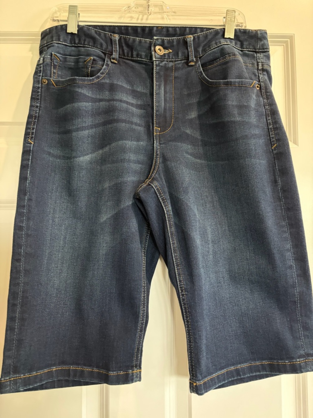 Christopher & Banks Dark Blue Denim Bermuda Shorts